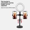 Dual Phone Position Fill Light Phone Holder Lighting Bracket LED Circular Light  Live Learning