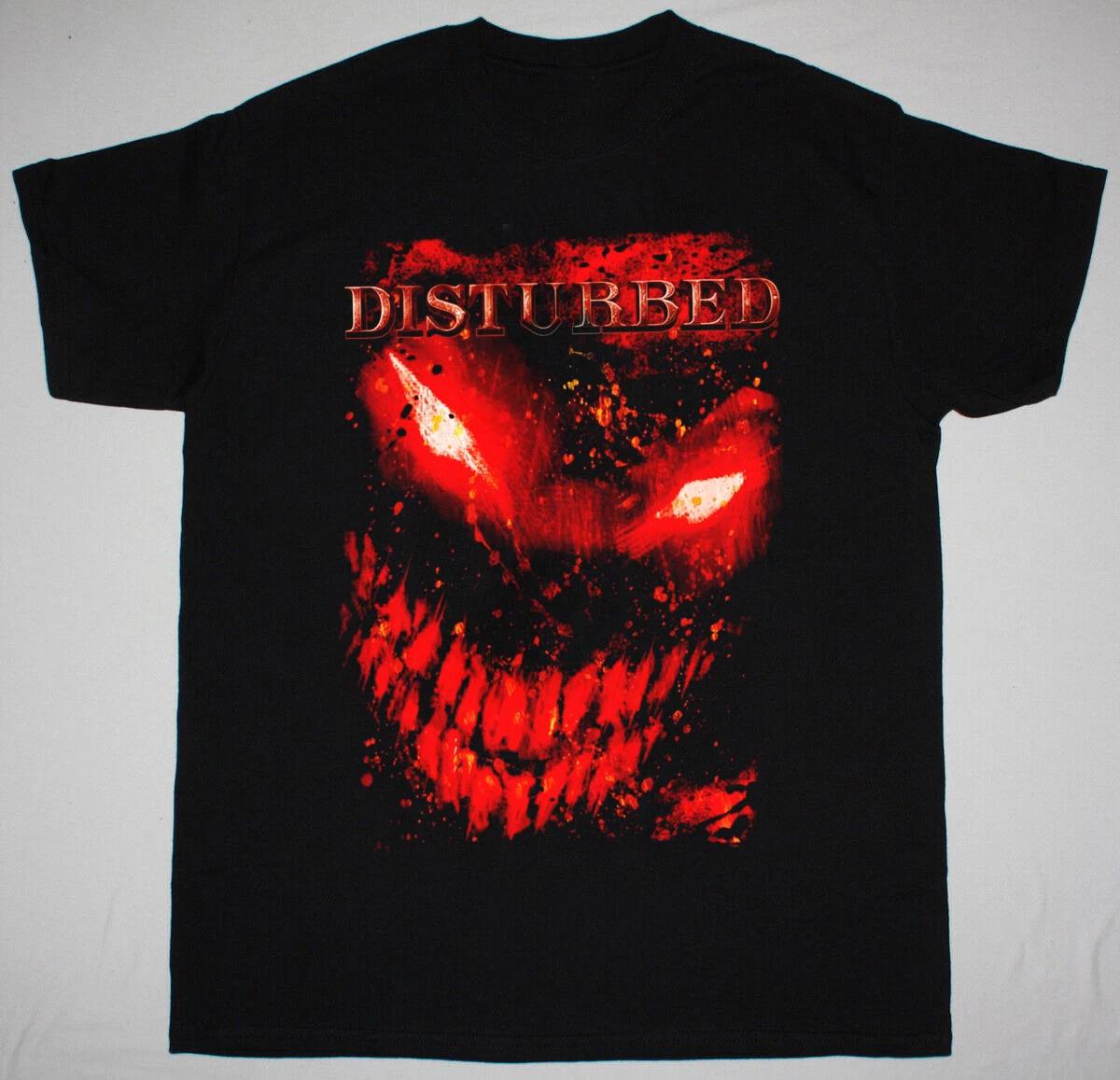

Rare Disturbed Short Sleeve Cotton Gift for Fan Black Unisex T-Shirt Concert T-Shirt Short Sleeve Men Women Summer Cotton Tee 4XL