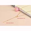 Dainty Minimalist Simple Circle Necklace with Gold Color Bar Necklaces Pendants