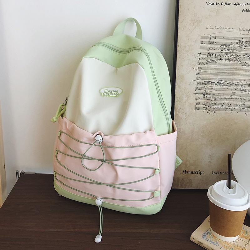 College Style Color Matching Student Schoolbag Exquisite and Versatile Junior High School High School Backpack