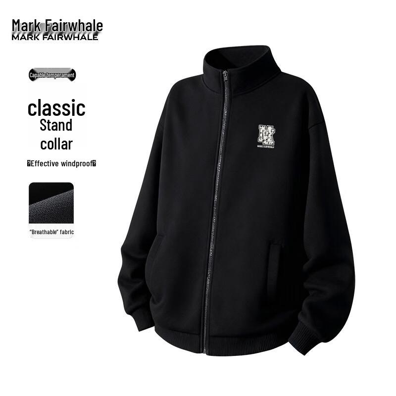 

Mark Fairwhale Men s Stand-Collar Heavyweight Sweatshirt Jacket 2XL