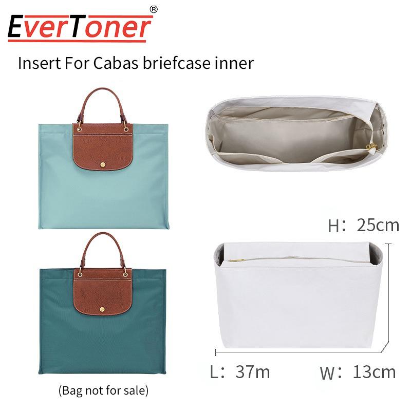 

EverToner Bag Organizer For Longch-mp Cabas Handbag Microfiber paper Inner Bag Travel Portable Tote Bags Insert Organizer белый