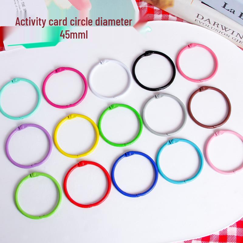 45mm Candy Color Open Card Ring for DIY Jewelry and Keychains