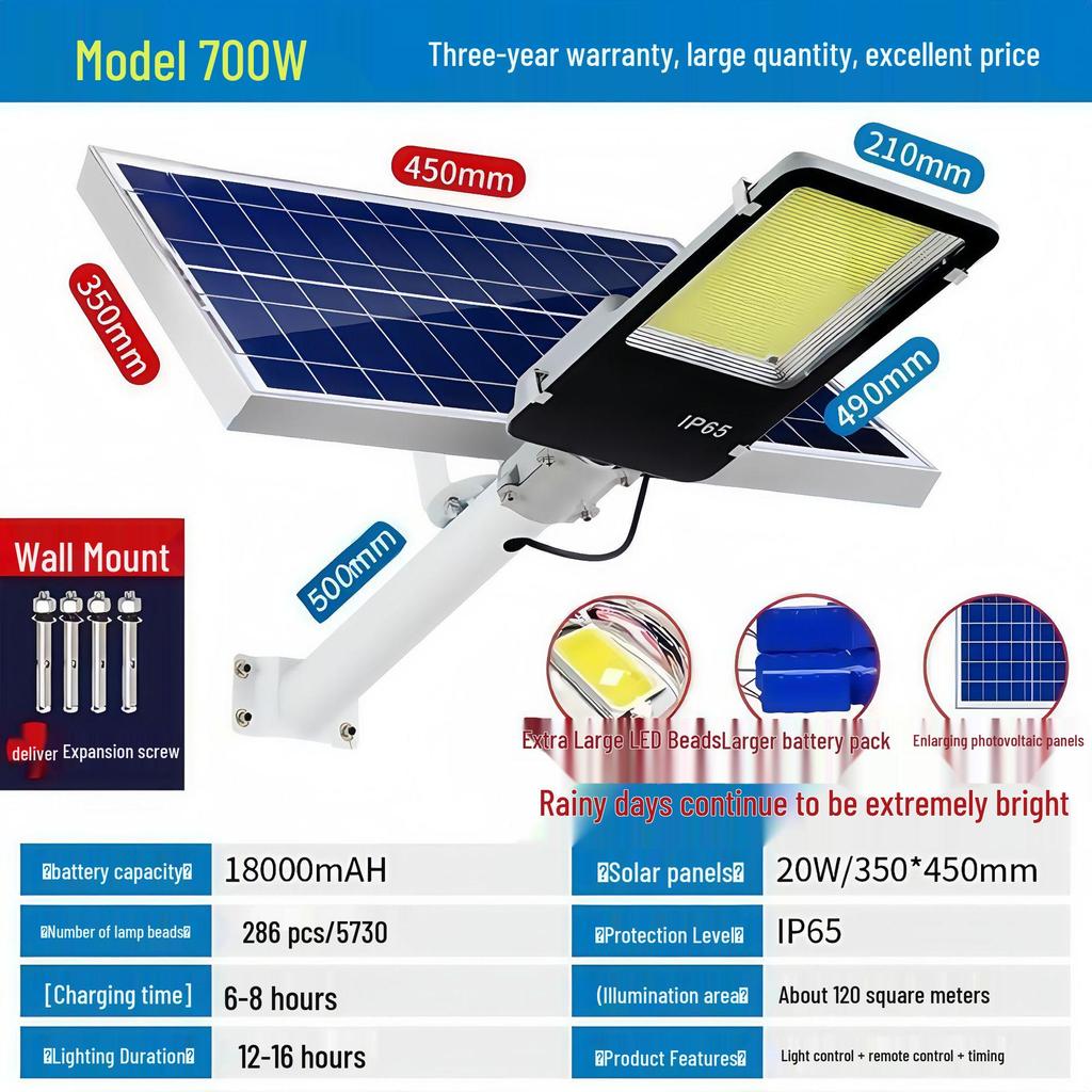 Golden Bean High Power Solar Wall Lights for Outdoor Courtyard - Super Bright New Rural Household Lighting