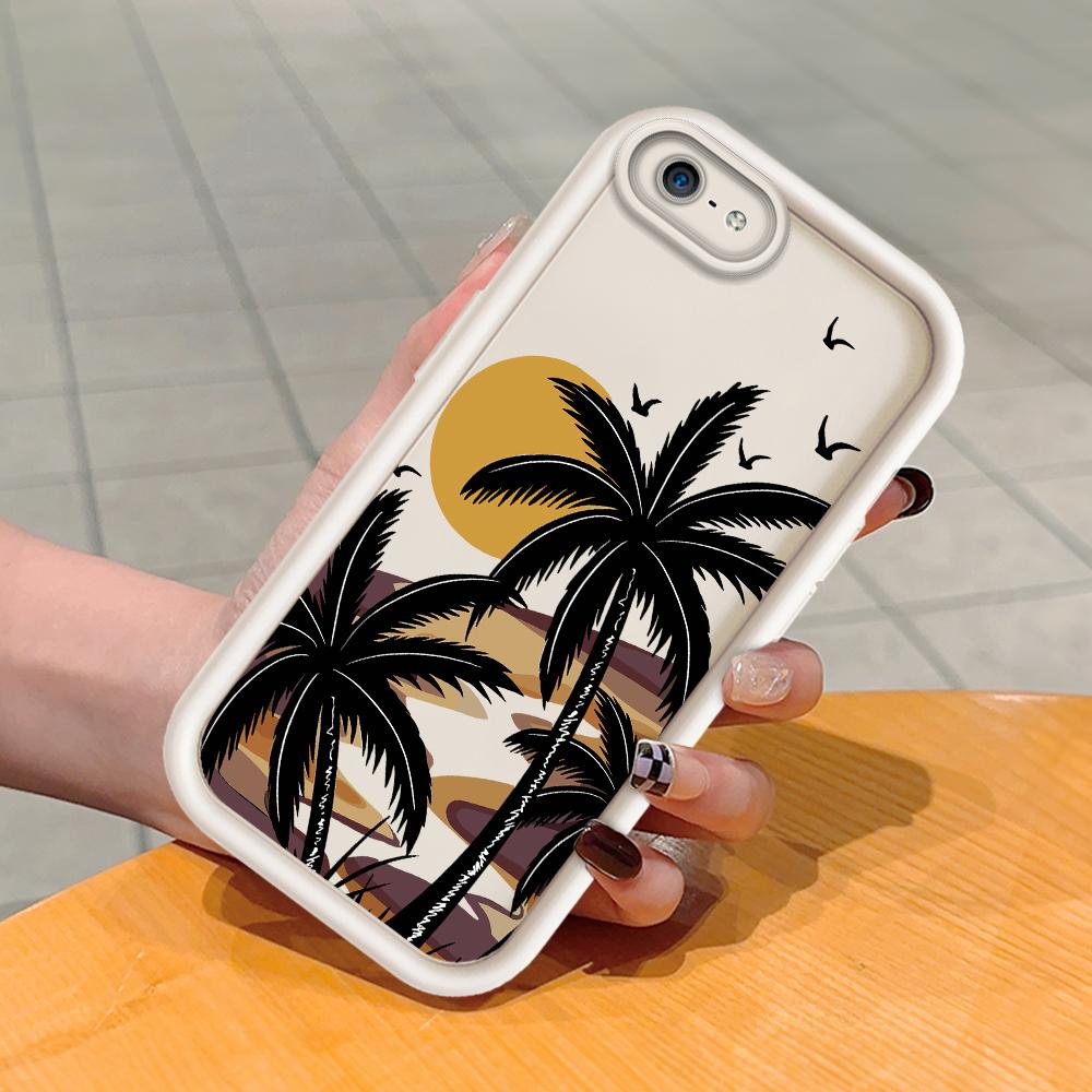 

М яка силіконова квадратна драбина з друкованим малюнком Корпус для телефону Повне покриття Камера Протиударний захист Гумовий чохол для iPhone Infinix Tecno OnePlus OnePlus 8 Nord 5G білий