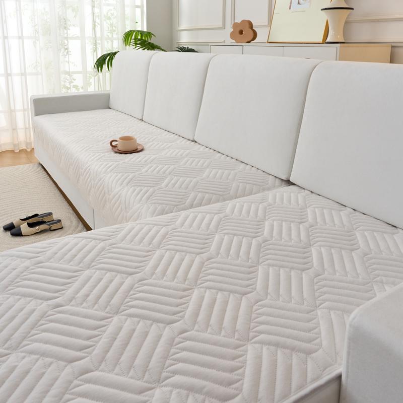 

Полосатый бархатный коврик-полотенце для дивана L-образной формы для домашних животных и детей, подушка для дивана для домашних животных и детей, однотонный нескользящий чехол на диван, домашняя накидка на диван 70x70cm