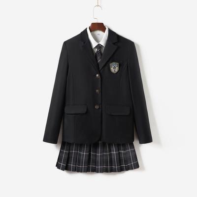 Japanische Schuluniformen für Herbst und Winter, mehrfarbiger langer Blazer, Plisseerock, JK, Matrosenkrawatte, Anime-Cos-Kostüme für Frauen