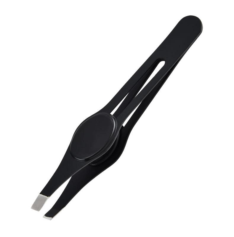 

Инструменты для красоты Пинцет для бровей из нержавеющей стали со скошенными плоскими кончиками чёрный