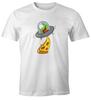 Men's T-Shirt Pizza UFO Alien Fun Shirt Moonworks®