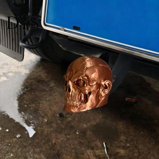 Část pro úpravu vozidla Kryt tažného zařízení Lebka, Univerzální tažná koule 3D tištěný Prachový Tvrdý Styl Krytka nářadí nákladního vozidla s texturou prasklin,