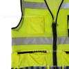 Multi-pocket Fluorescent Reflective Vest for Road Construction and Workwear