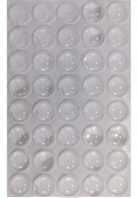 Almohadillas protectoras de silicona transparente, diámetro 9 mm, 40 unidades.