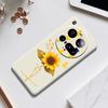 For Xiaomi 15 Ultra Case Golden Butterfly Sunflower Pattern Printing Straight Edge TPU Phone Back Cover