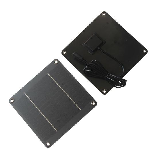 4W 12V Monokristallines Silizium Solarpanel 5521 Buchse Wasserdicht Hohe Effizienz Außen Gartenleuchten