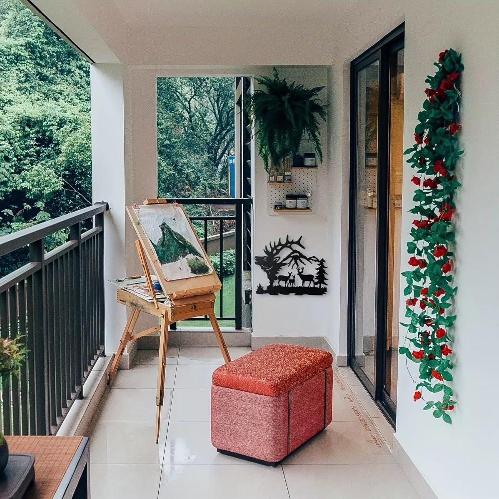 Set de 3 artă de perete cu cerb negru, urs și elan, de 14 inch, cabină rustică și decor de vânătoare Decoratiuni elegante pentru animale sălbatice