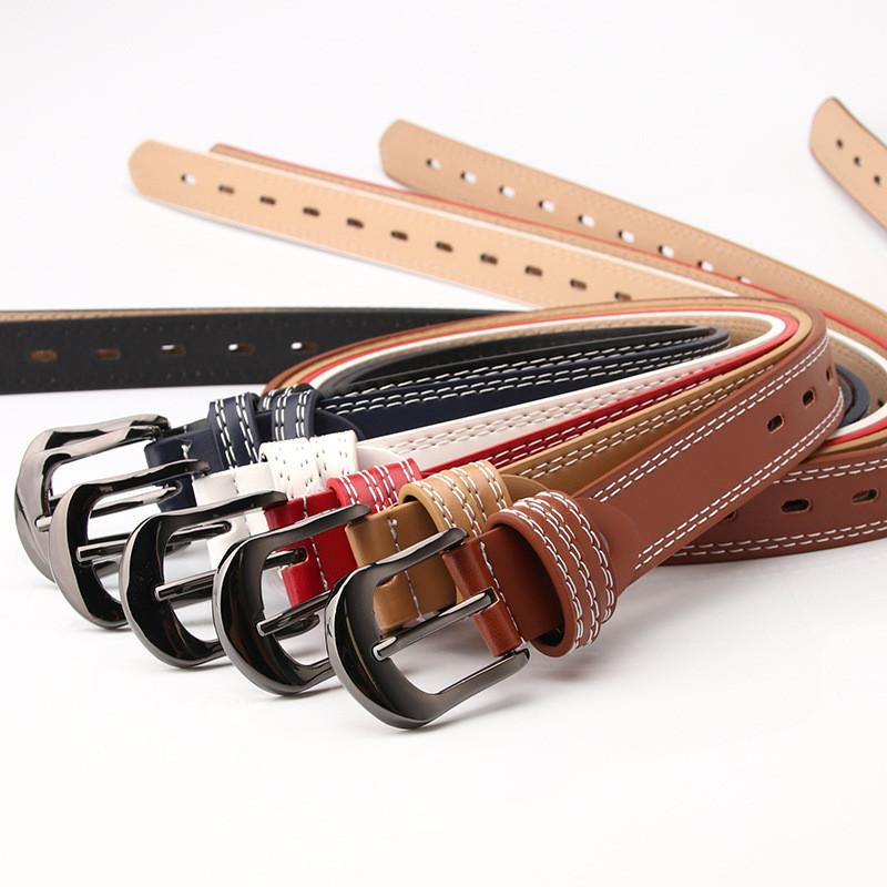 Fashionable Pu Belt With Geometric Line Design For Casual Wear And Trendy Looks
