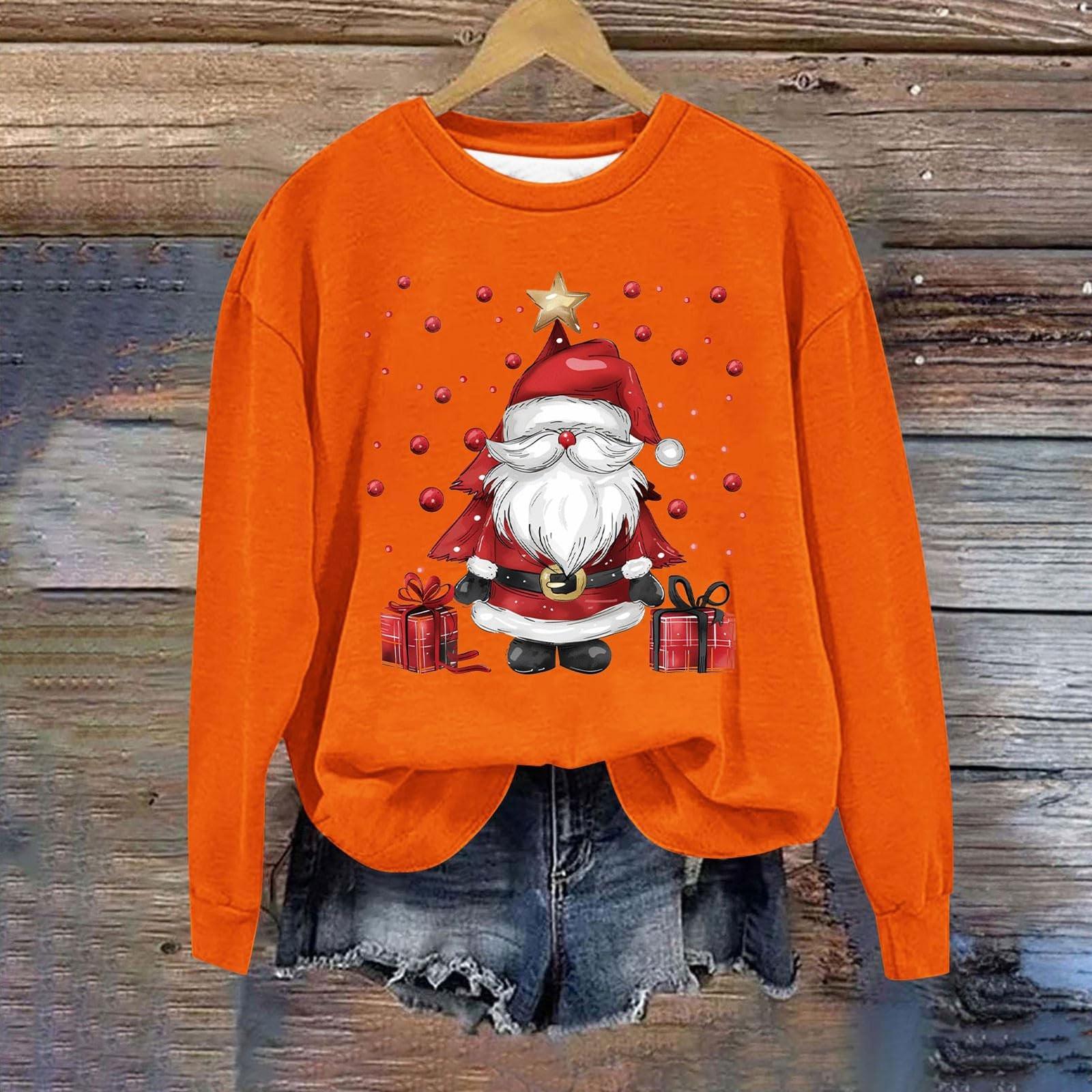 

Женская мода повседневный свободный топ с длинным рукавом и принтом S шафрановый