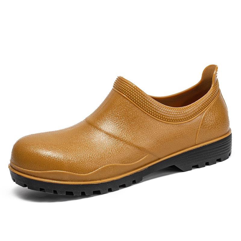 Men's Steel Toe Waterproof Construction Boots - Anti-Smash, Anti-Nail, Non-Slip, Wear-Resistant.