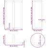 VidaXL Pieds de table de bar en forme de T, 2 pièces, noir, 60 x 35 x (100-101) cm, acier 4013092