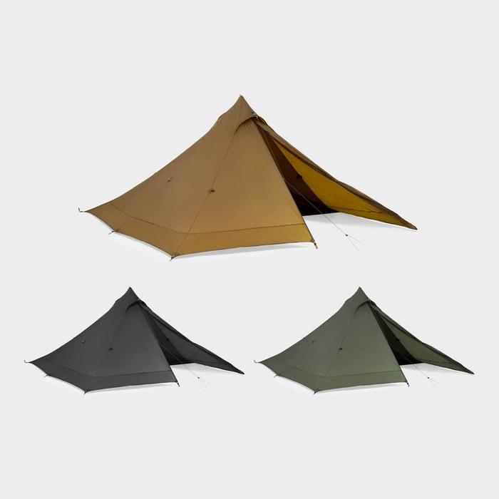 Thous Winds Tent Solo Lightweight Easy Setup One-Pole Tent Compact 4-Season Pyramid Tent 2-Person Camping Outdoor Hiking Windproof