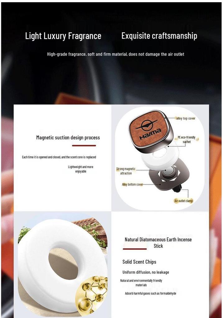 High-grade Long-lasting Fragrance for Haima Car Aroma Diffuser - Odor Removal for Car Interior Air Vent