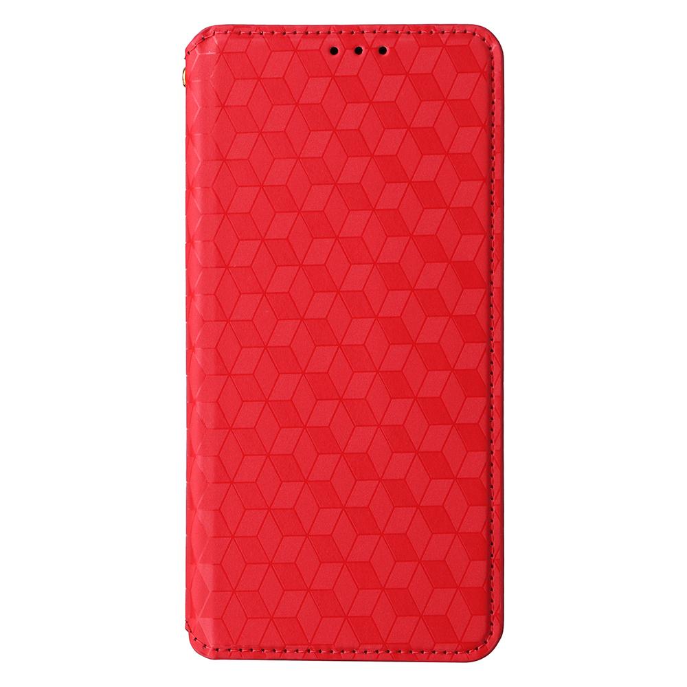For Google Pixel 9a Wallet Case Rhombus Imprinted Leather Phone Cover