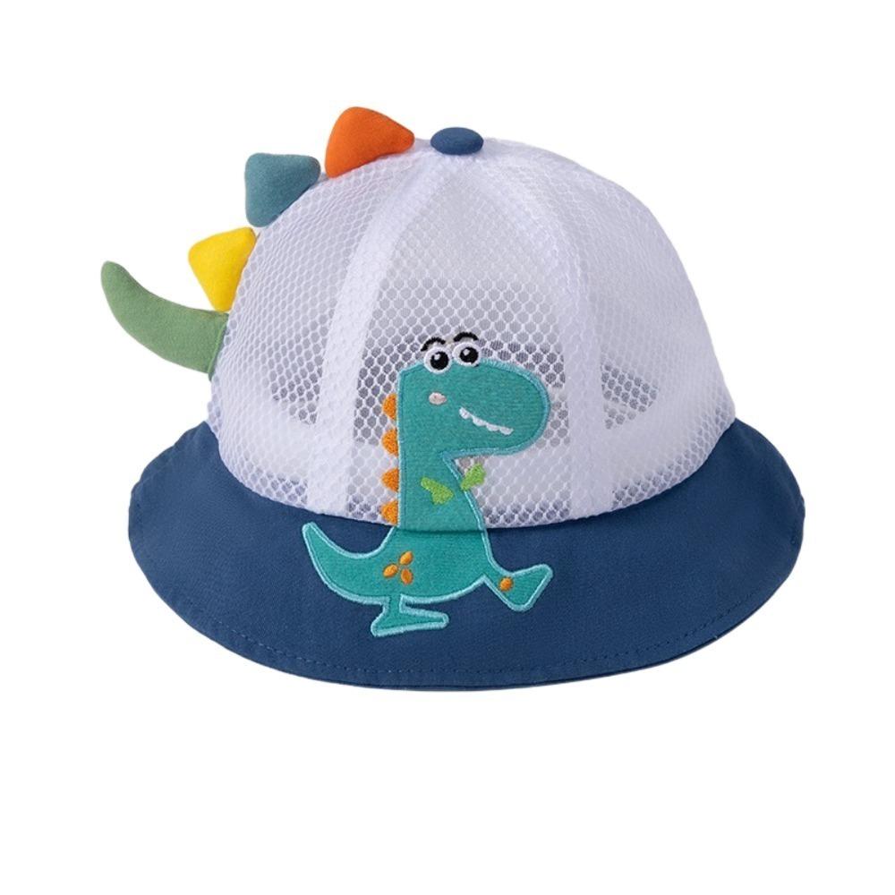 

Breathable Children Fisherman Cap Mesh Sunscreen Hat Cute Bucket Hat Spring Summer темно-синього кольору