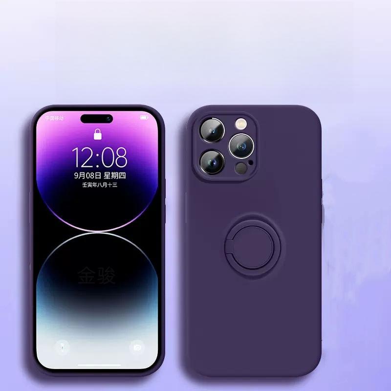 Applicable To IPhone 16 Mobile Phone Case Apple 15 Liquid Silicone Creative Bracket Ring 14 Semen Hole Full Cover Protective Cover