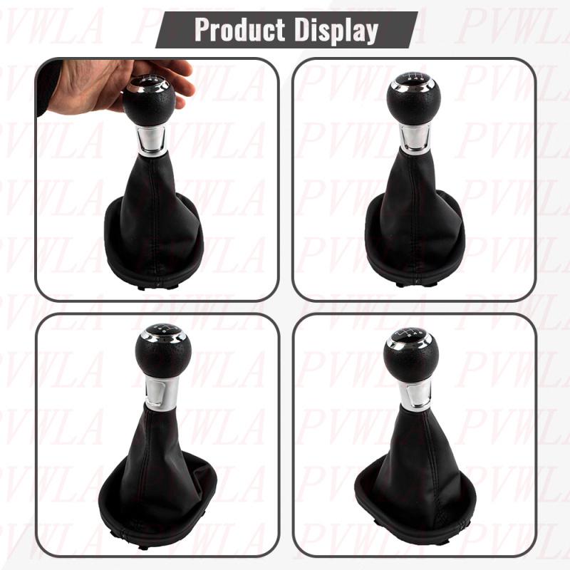 For VW Caddy Touran 2003 2004 2005 2006 2007 2008 2009 2010 2011 2012 2013 2014 2015 6 Speed Gear Shift Knob+PU Leather Boot