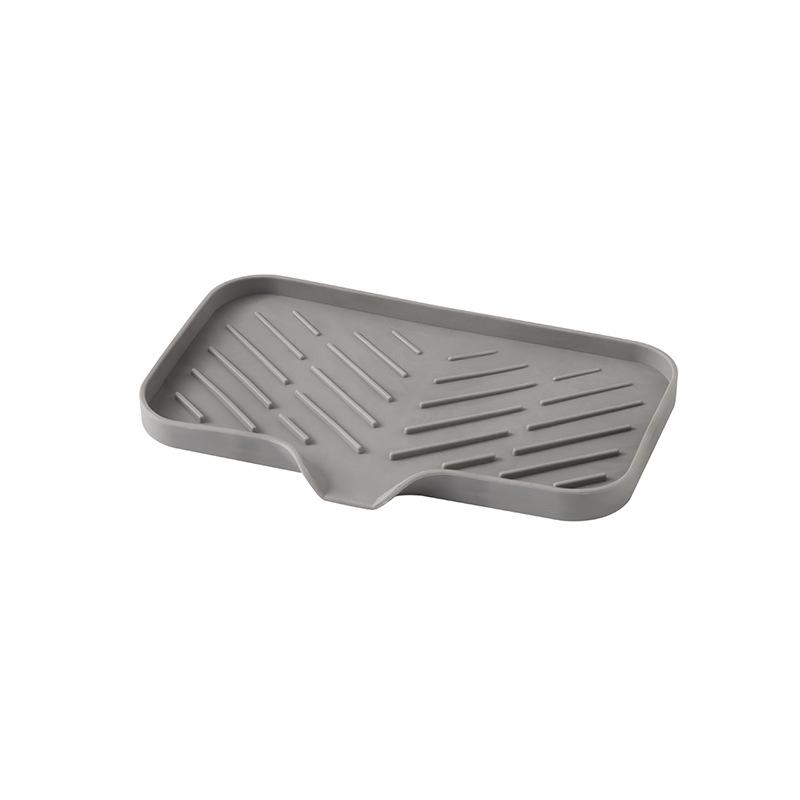 Silicone Sink Tray for Soap and Sponge Storage with Drainage System