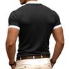 Men's Fashionable Casual Multi-color Short-sleeved Shirt  Men's Loose And Comfortable Stand-up Collar Top