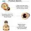 1/2pcs G3/4 To G1/2 Brass Fitting Adaptor HOSE Tap Faucet Quick Connector Water Pipe Connector Garden Irrigation Connector