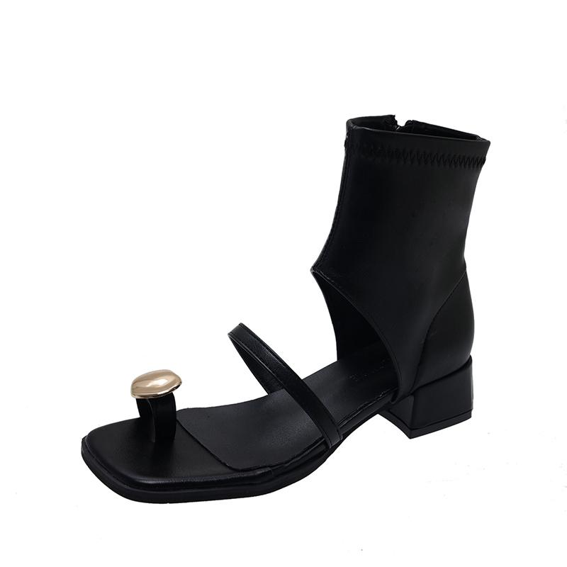 

Женские босоножки с клипсами, классные ботинки, летняя мода 2024 года, дизайнерские шлепанцы на низком каблуке, тапочки с открытым носком, туфли-лодочки Zapatos Mujer 39 чёрный