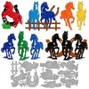Horse Carbon Steel Cutting Dies Stencils for DIY Scrapbooking Photo Album Decorative Embossing Paper Card 110x104~152x0.8mm 2pcs/set