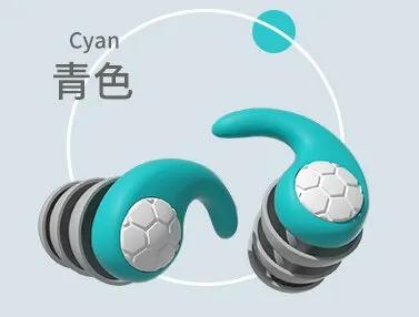 1-6pair Silicone Noise Cancelling Earplugs Noise Filter Sleep Swimming Waterproof Three Layer Mute Earplugs