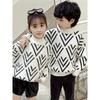 Korean Style Loose-Fitting Sweaters Boys Girls Thickened Imitation Velvet Autumn Winter Stylish Knitted Base Shirts