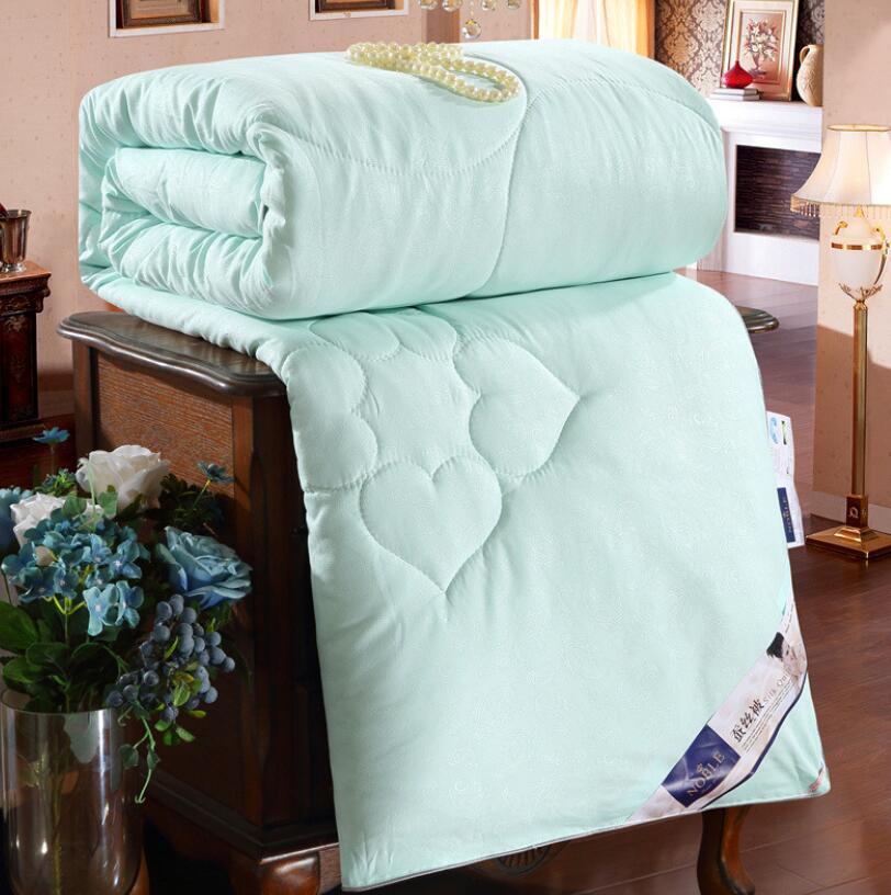 Mulberry Silk Quilts Warm Winter Duvet Insert Quilted Bed Comforter King Queen Full Twin Size Kid Bed Patchwork Blanket