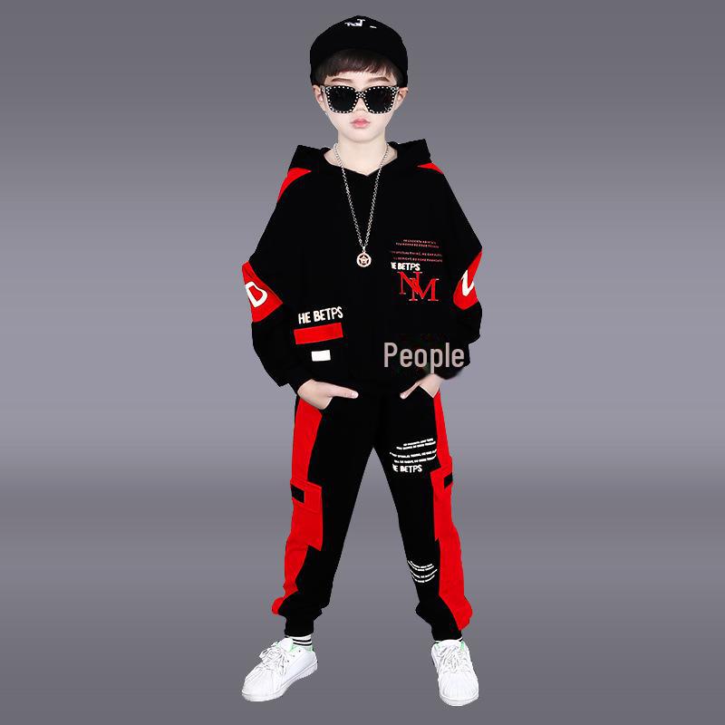 

Стильный костюм для мальчиков весна/осень 2025 г.: Красивые двухкомпонентные спортивные толстовки для детей среднего и старшего возраста 150 cm