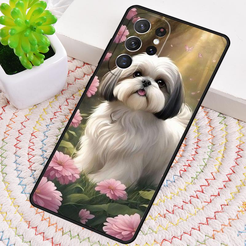 Cartoon Shih Tzu Dog Phone Case for Samsung Galaxy Note 10 Pro S26 Ultra S23 S24 FE S25 S21 S22 PLUS Shockproof Cove