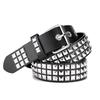 Rivet Hollow Bullet Decoration Belt  Leather Studded Goth Rock Wild Adjustable Women Punk Black Belt