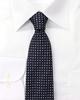 [Michiko London] Brand Necktie, Made in Japan, Nishijin-ori Silk, 100% Jacquard Weave, Dot Pattern (Pattern D: Navy)