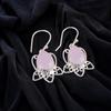 Rose Chalcedony Gemstone 925 Sterling Silver Stylish Jewelry Earrings For Sister EE-40-15