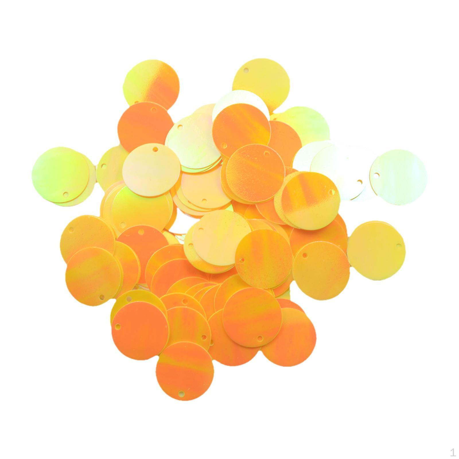 

130 шт. круглых россыпей пайеток, декора, сделай сам, плоские пайетки с отверстием для невесты жёлтый