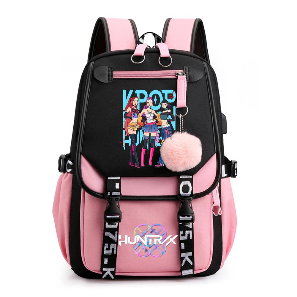 Anime New Cartoon K-pop Printed Backpack Schoolbag for Teenager Student Girl Boy Bookbag Large Capacity Travel Bag Kid Gift Rucksak