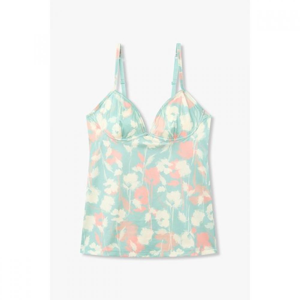 Emporio Armani Women Logo And Flower Print Tank Top 0826113506 S(90)