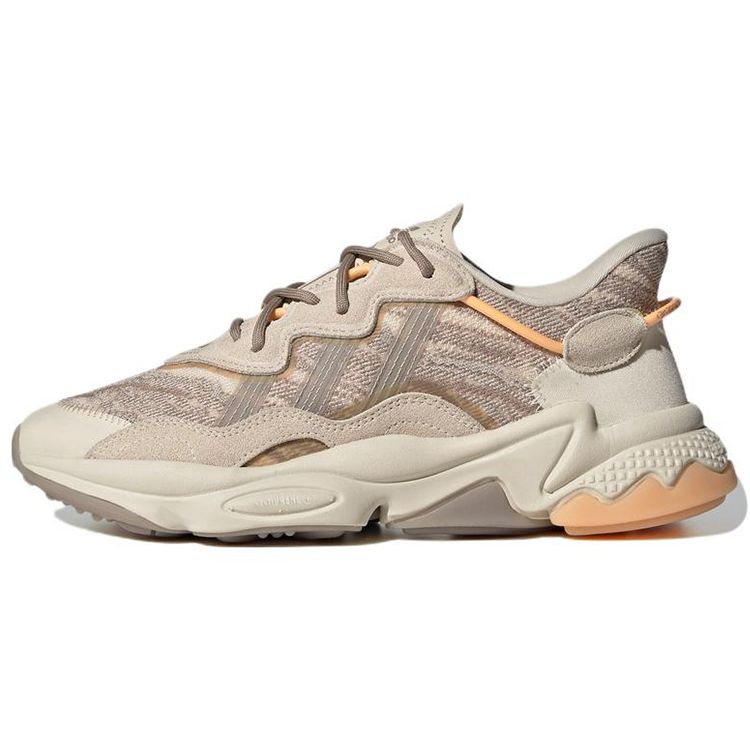 Adidas Originals Ozweego Textil Cómodos Deportivos Duraderos Transpirables Zapatillas de estilo de vida de corte bajo para mujer Marrón GW9748
