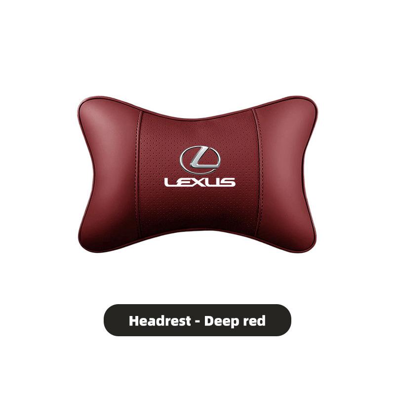Car Leather Headrest Seat Waist Cushion Lumbar Pillow For Lexus F-SPORT ES RX NX LS UX LM LX GX LC RZ IS CT GS RC HS SC TX LBX