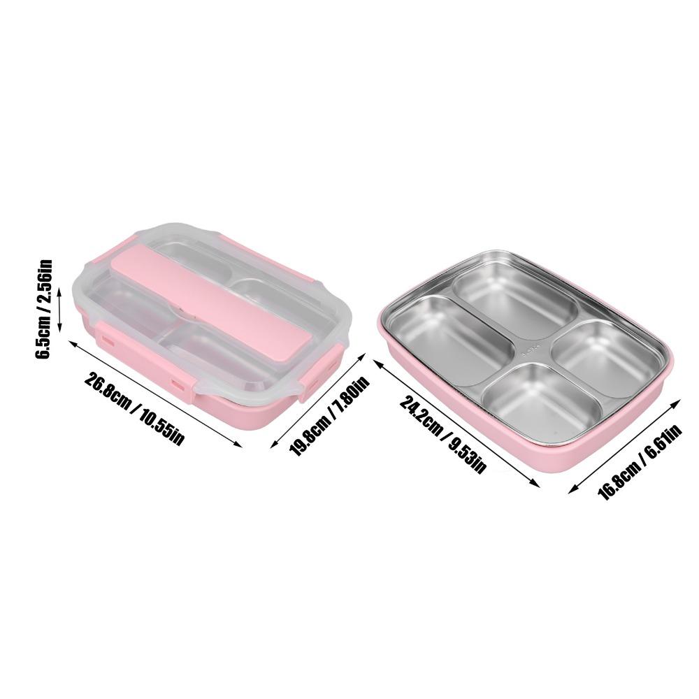 304 Stainless Steel Leakproof Lunch Box 1.2L Bento Lunch Box Cute Insulated Lunch Box  For Office