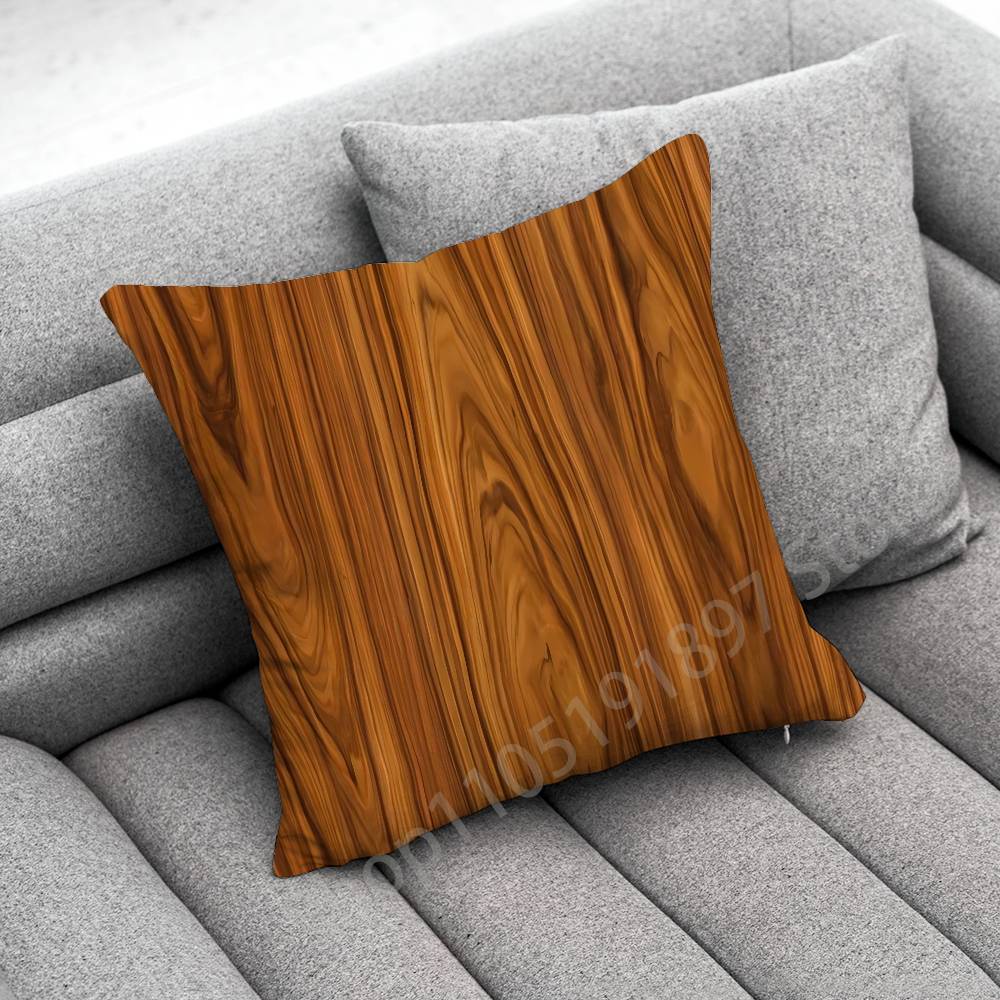 Natürliche Holzbaumstruktur Kissenbezug für 55x55cm 40x40cm 45x45cm 50x50cm 30x30cm Quadratischer Büro-Kissenbezug