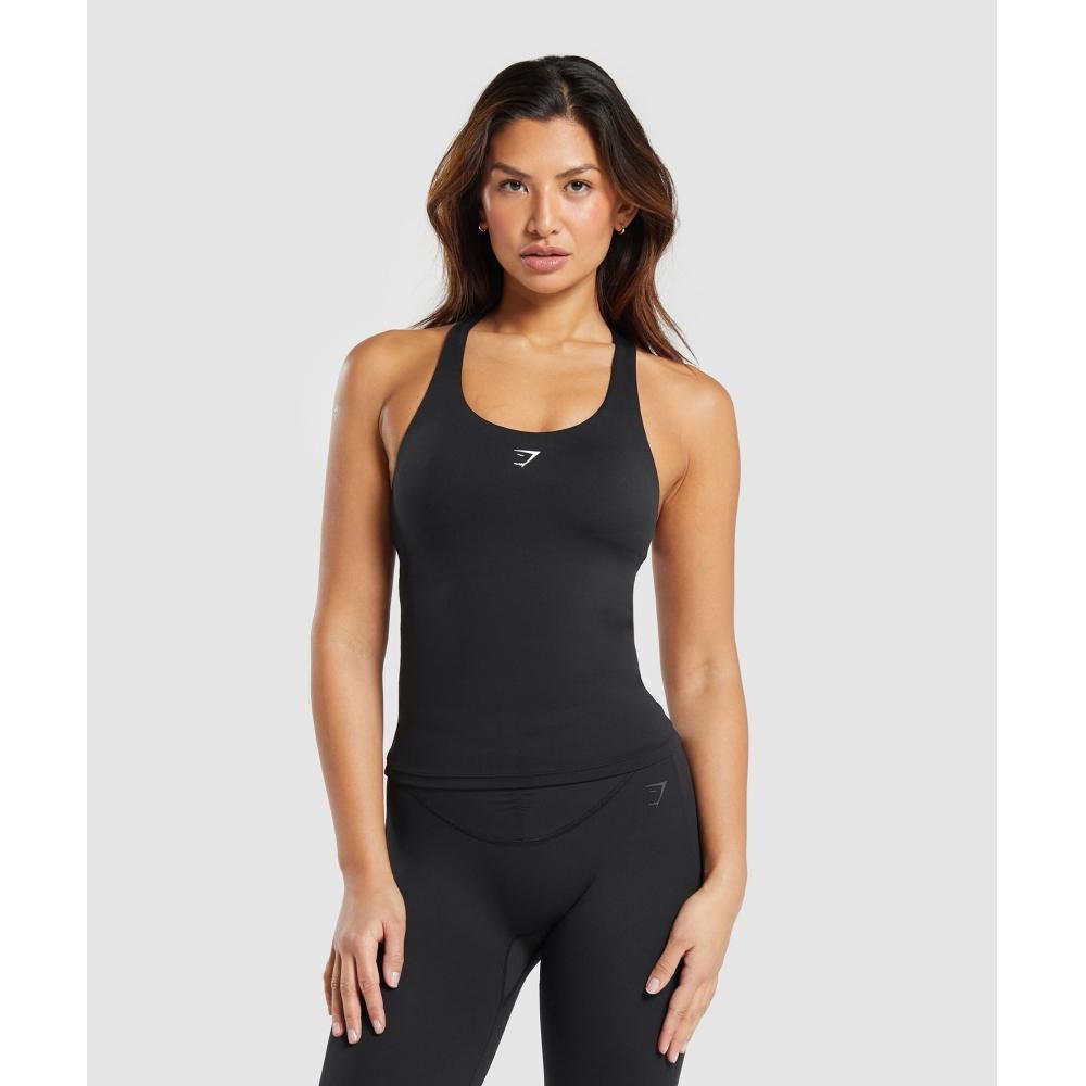 

Gymshark Everyday Racer Back Tank With Shelf Black B8a7p Bb2j